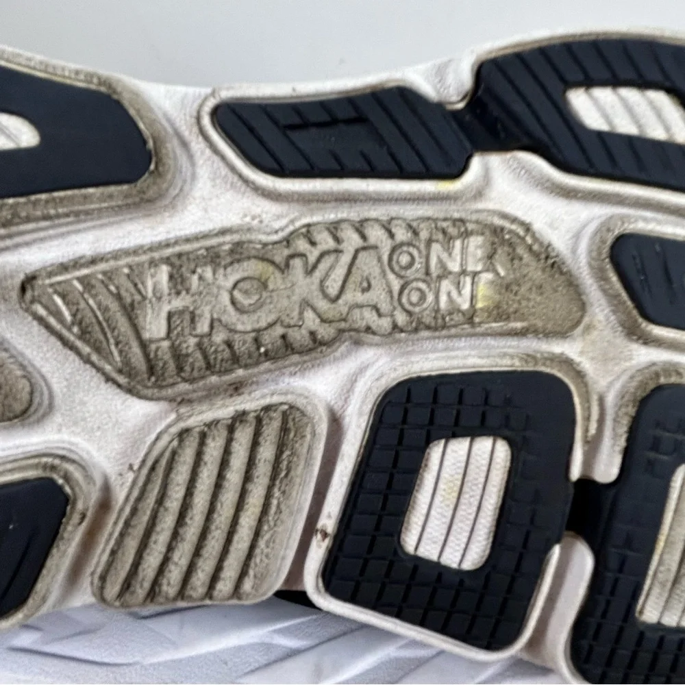 Hoka‎ One One Black and Peach Sneakers with Cushioned Comfort